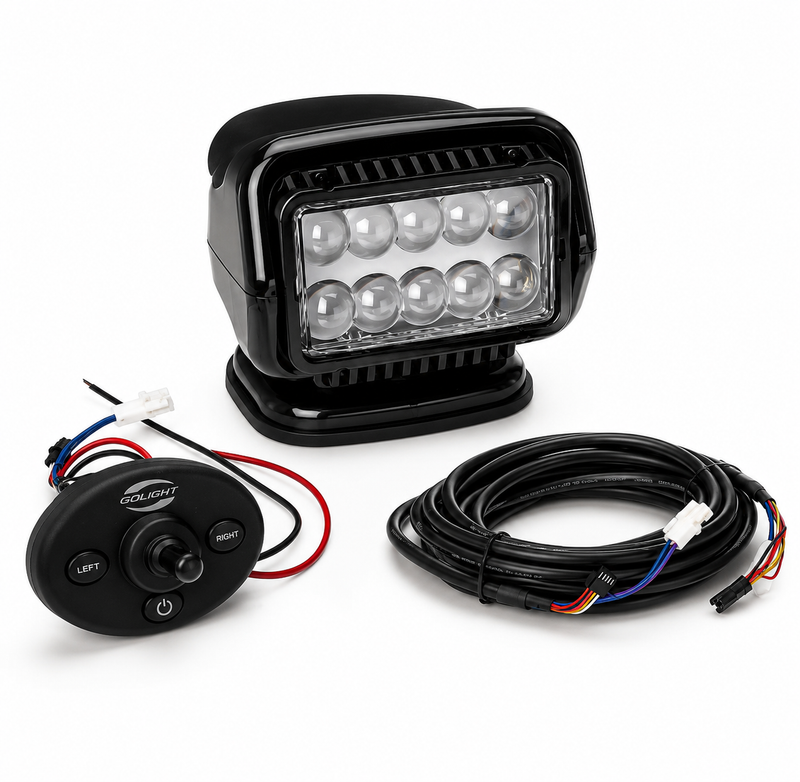 Golight Stryker ST LED Remote Control Light - Hardwired Black