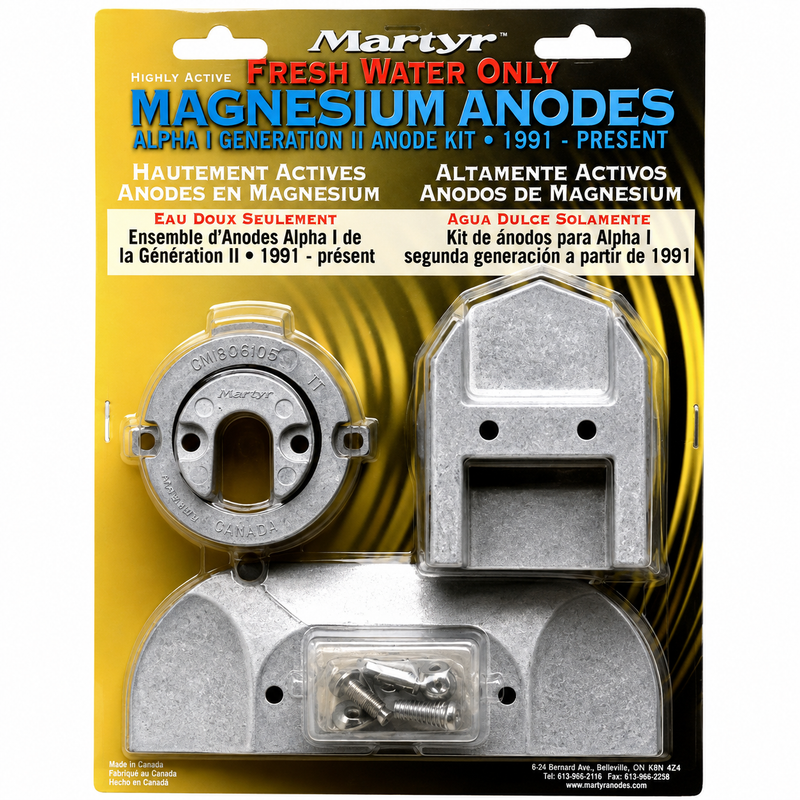 Martyr MerCruiser Alpha I Gen II Anode Kit – Aluminum | Saltwater & Brackish, 1991–Present (CMALPHAKITA)