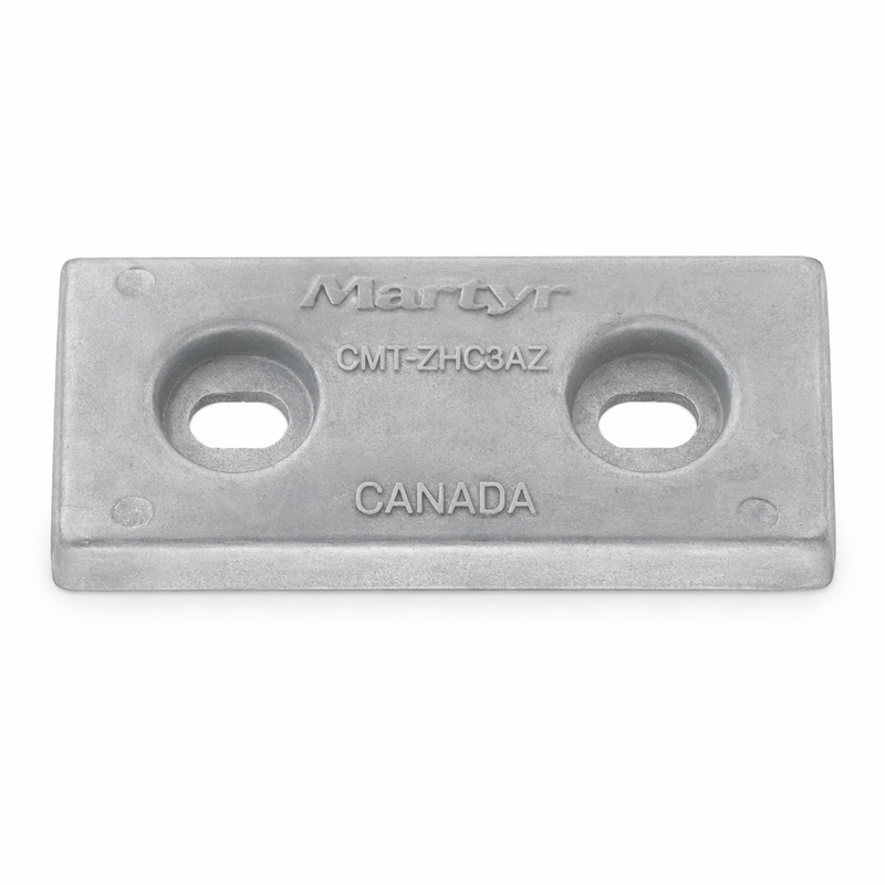 Zinc Hull Plate Anode 6-1/4" x 2-3/4" CMT-ZHC3AZ