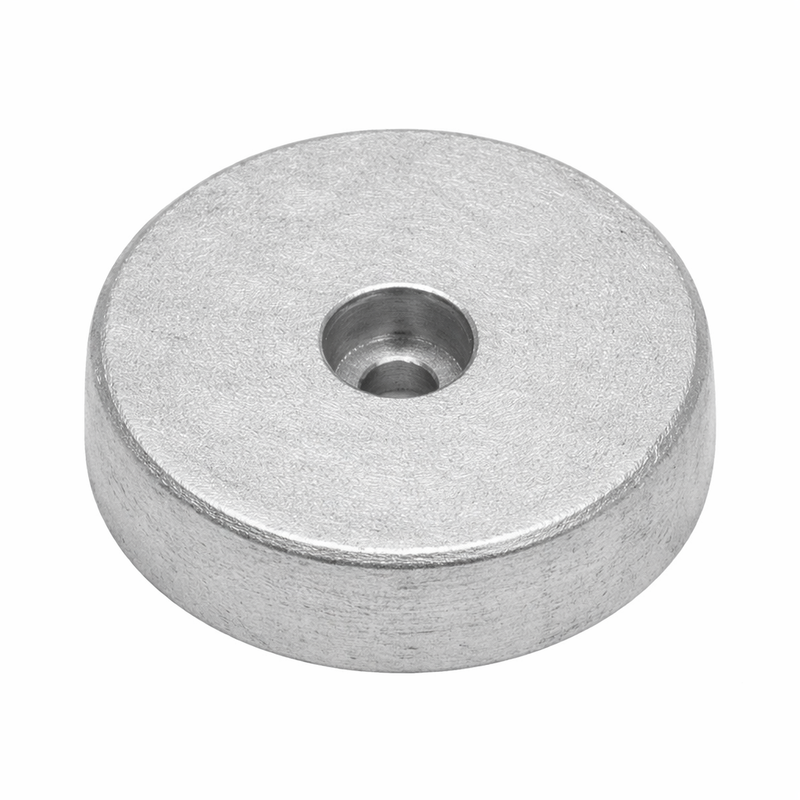 Aluminum Hull Anode 4" Style B Round 1/2" Hole CMT-H2B4375GA