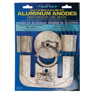 Martyr Aluminum Anode Kits - Mg MERC Bravo I Anode Kit | BRAVO1KITM