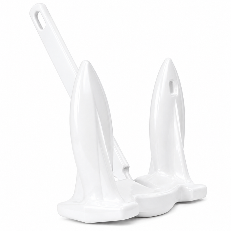 Greenfield Navy Anchor, 20 lb. – PVC Coated, White