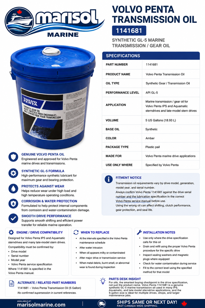 Volvo Penta Transmission Oil 1141681