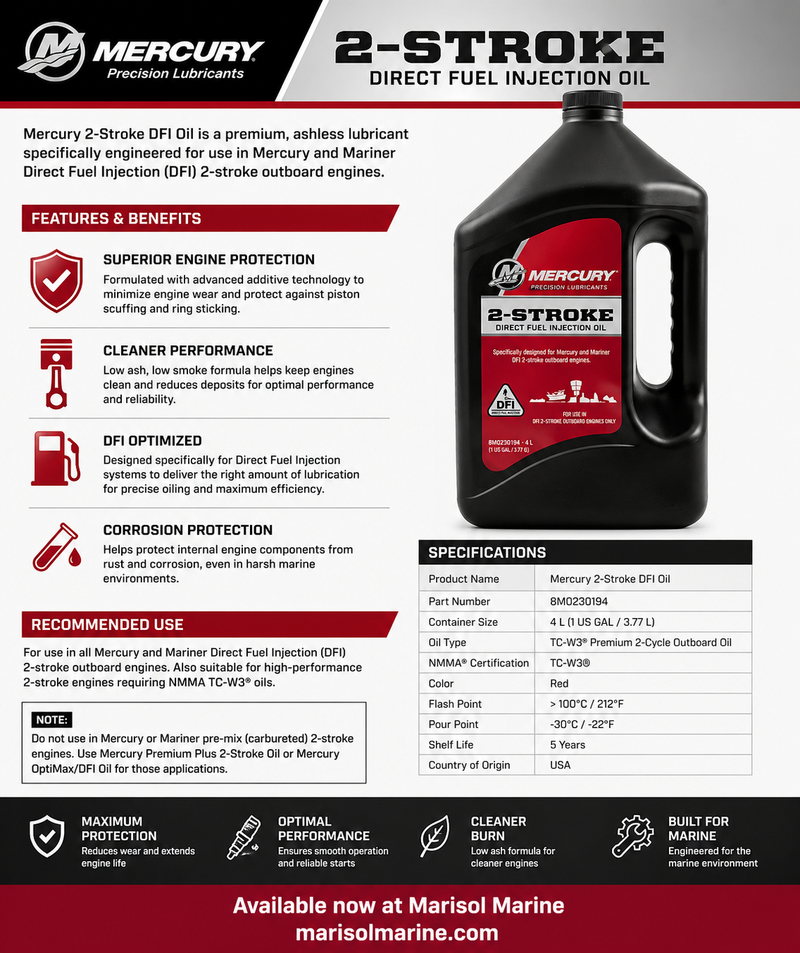 Mercury 2-Cycle DFI Oil 8M0230194