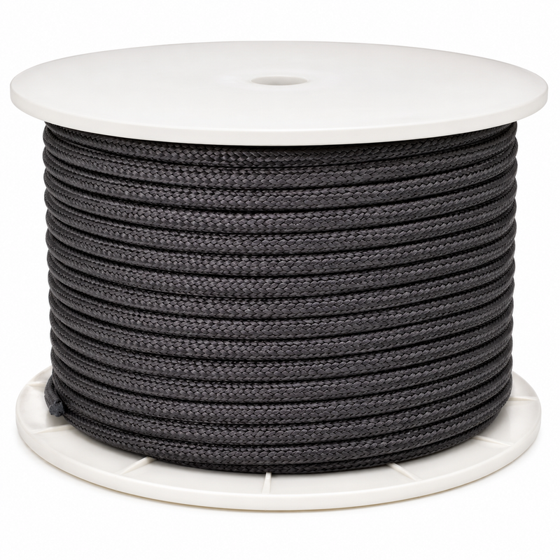 Seachoice Double Braid Nylon Rope Spool, 3/8 in. x 600 ft, Black