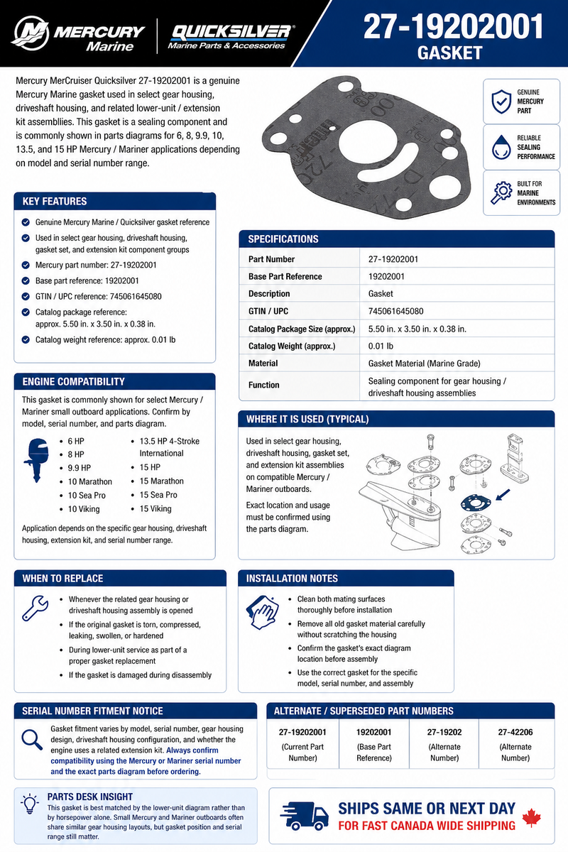 MerCruiser Gasket 19202001