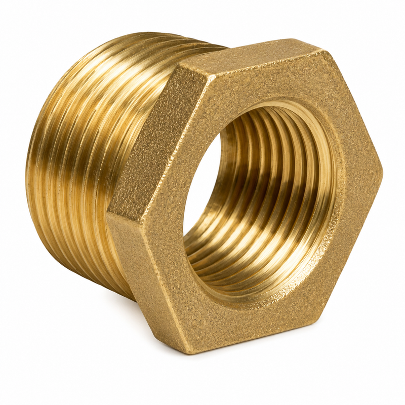 Brass Pipe Bushing 2-1/2" x 2" NPT | Marine Plumbing Reducer Fitting