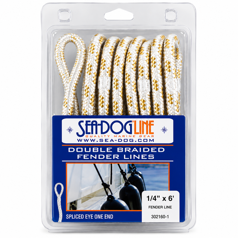 Sea-Dog Fender Line 1/4" x 6' Gold Braid
