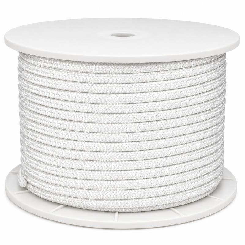 White Double Braid, 1/2" x 600'