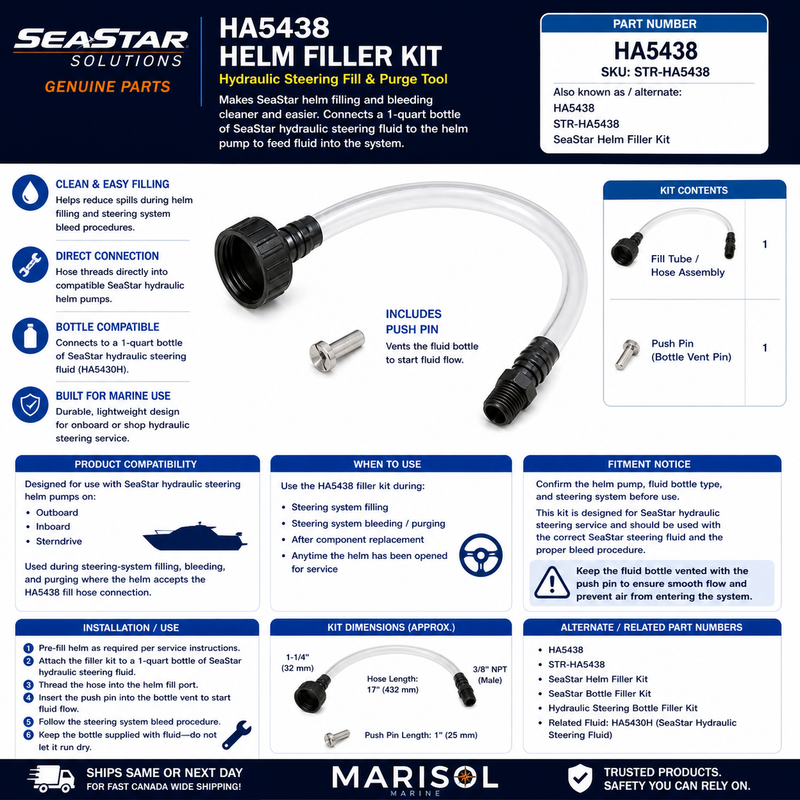 SeaStar Helm Filler Kit HA5438