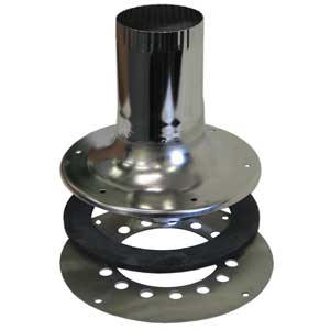 Dickinson Deck Fitting Kit - 5"SS Deck Ftng C/w Dress Rng | 18-050