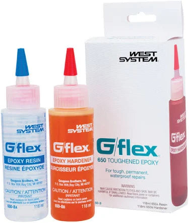 West System G/Flex 655 Epoxy – Flexible Toughened Adhesive, 8 oz.