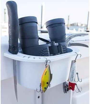 Seachoice Cockpit Organizer with Suction Cup Mount – 22-Slot Fishing & Gear Tray