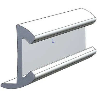 TACO Aluminum Rub Rail 1-1/8" x 12 ft. – Drilled & Countersunk (A110347BLY12D)