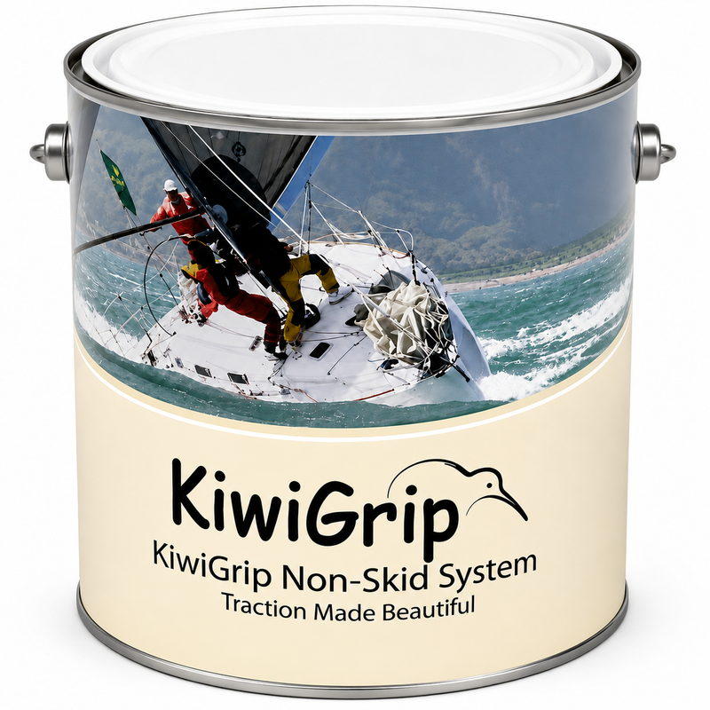 KiwiGrip Non-Skid Deck Coating | Cream | 1 Gallon | Rollable Anti-Slip Surface Treatment