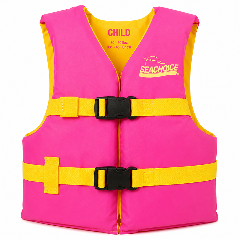 Seachoice 85157 General Purpose Life Vest - Level 70, Child, Pink