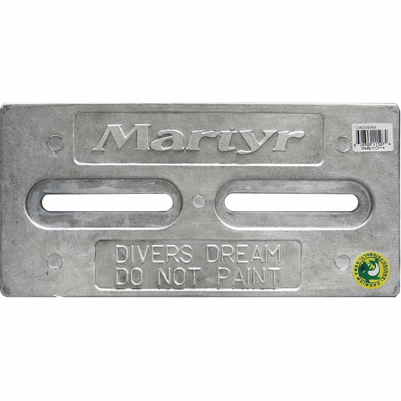 Zinc Diver's Dream HD Hull Anode 1" x 12" x 6" – CMT-DIVERHZ