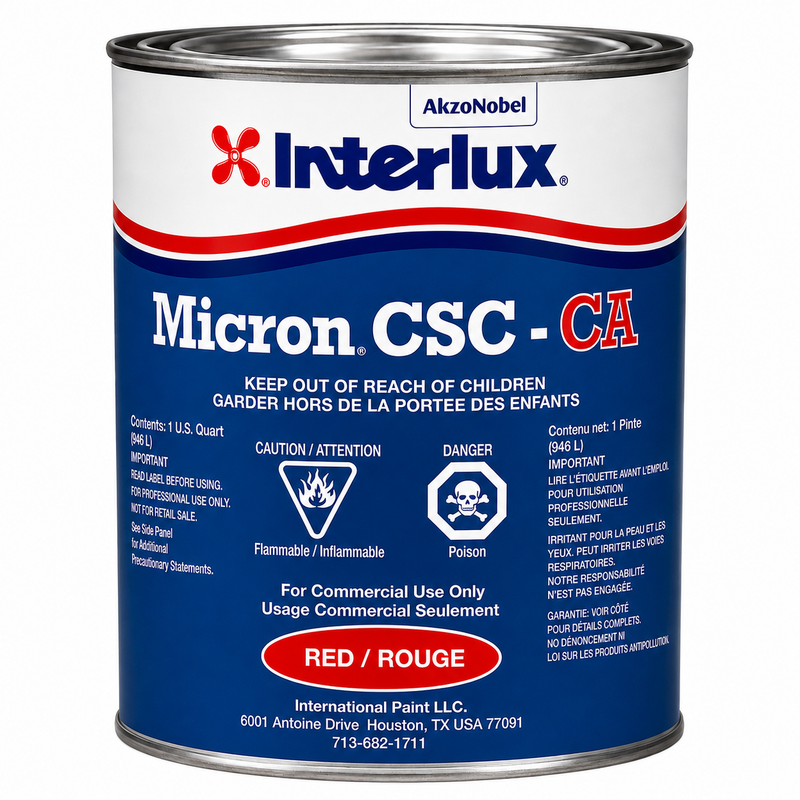 Interlux YBM002QTCA Micron® CSC-CA Bottom Paint, Red Qt.
