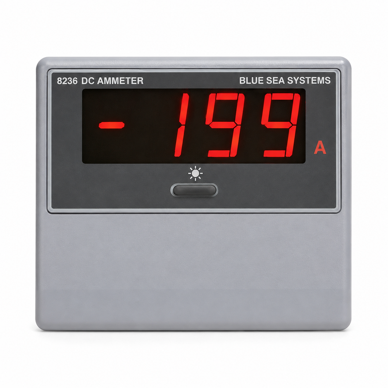 Blue Sea Systems 8236 DC Digital Ammeter — 500A with Shunt