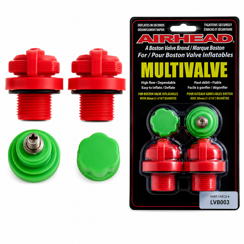 Airhead Multi Valve Pack — 2 Boston Valves & Schrader Valve