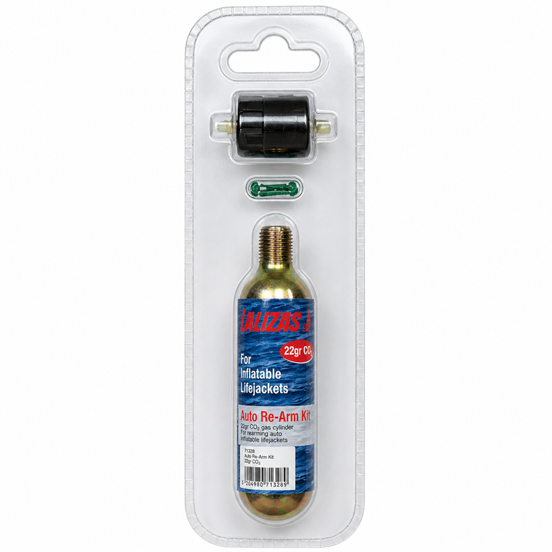 LALIZAS Manual Re-Arming Kit | Adult Lifejacket | 33g CO₂ | 71323