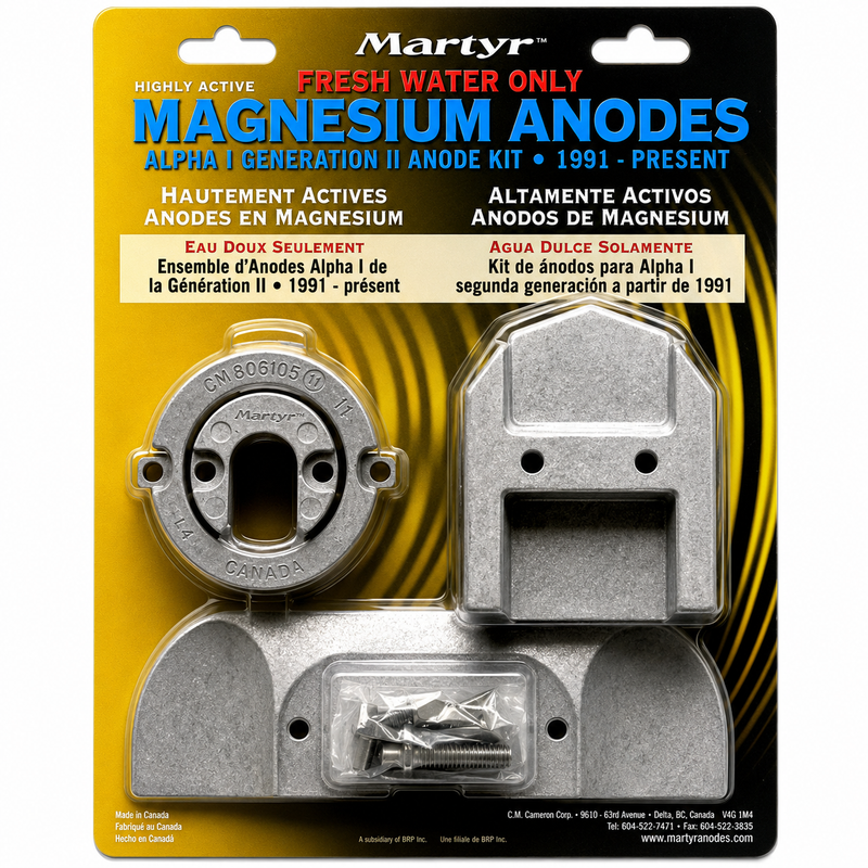 Martyr MerCruiser Alpha I Gen II Anode Kit – Magnesium | Freshwater, 1991–Present (CMALPHAKITM)