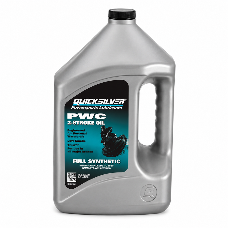 Mercury Quicksilver Full Synthetic 2-Stroke PWC Marine Engine Oil 8M0058908 – 1 Gallon