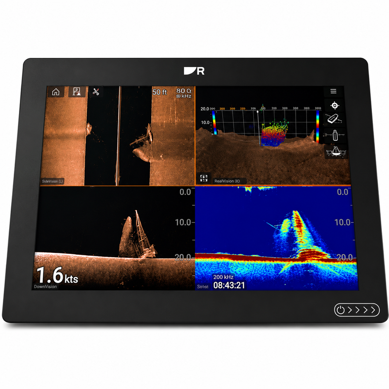 Raymarine Axiom+ 12" RV – Multitouch Chartplotter | Built-In RealVision 3D 600W Sonar | North America | RAY-E70639