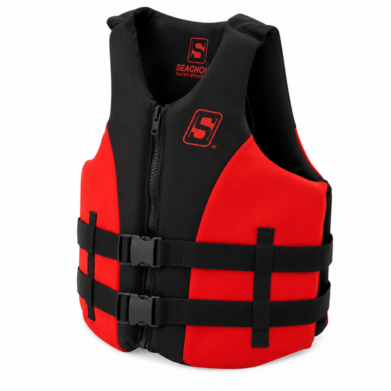 Seachoice 85105 Evoprene Multi-Sport Life Jacket - M - Red/Black, Fits Chest 33-36 in, USCG Level 70
