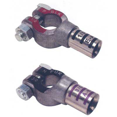 FTZ Battery Terminals - (10)1-2GA Neg Eco-max Terminal | 18143