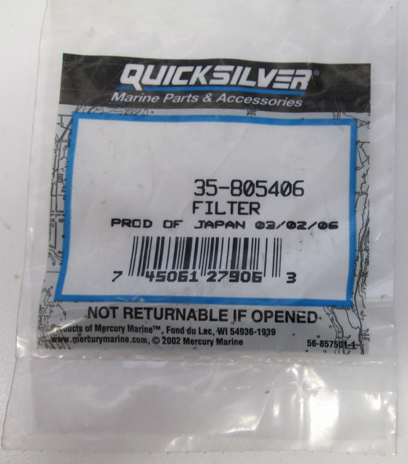 Mercury MerCruiser Quicksilver Fuel Filter 805406
