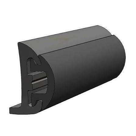 TACO Semi-Rigid Vinyl Rub Rail with Insert – 50 ft., Black (V119795BBK50D2)