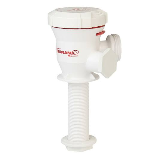 Attwood 56404 Tsunami MK 2 Cartridge Aerator Pump, Long Straight Inlet