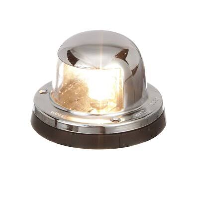 Seachoice Stern Light — Chrome/Brass, Clear Lens, Horizontal Surface Mount (50-05251)