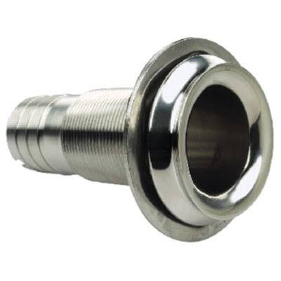 Seachoice Mega-Flow Dripless Thru-Hull Fitting — 316 SS, 5/8" Hose, 1-1/2" Max Hull (50-18591)