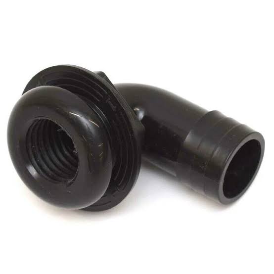 T-H Marine 90° Thru-Hull Fitting – 1-1/8" Barb, Threaded, Overflow Drain