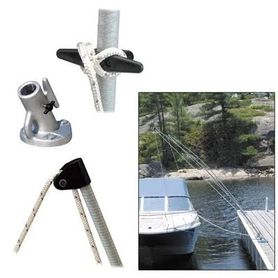 Dock Edge 3400F Premium Mooring Whips – Pair, Up to 33’ Boats