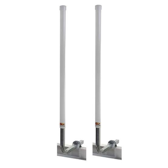 C.E. Smith 27648 PVC Post Guide-Ons – 60", I-Beam Frame, White (Pair)