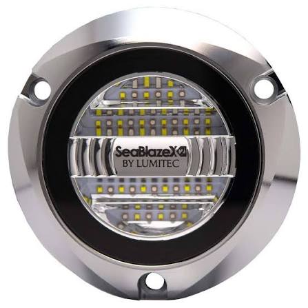 Lumitec SeaBlazeX2 Underwater LED Light – Chrome Bezel, RGBW Spectrum (101591)