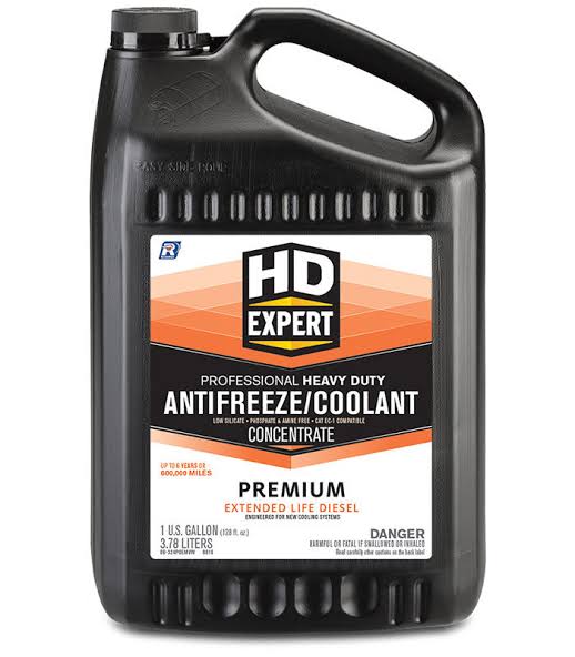 HD Expert Premium Extended Life Heavy Duty Diesel Coolant 16-834 – 50/50 Premix, Red, 3.78 L