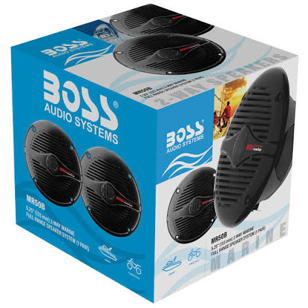 Boss Audio MR50B 5.25" 2-Way Marine Speakers — Black, 1 Pair