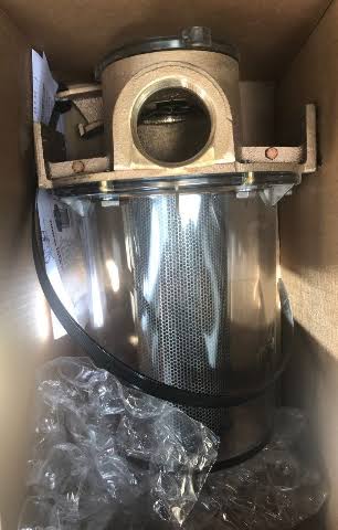 GROCO ARG-1500S Bronze Raw-Water Strainer — 1-1/2" Hose, #304 SS Basket (34-ARG1500S)