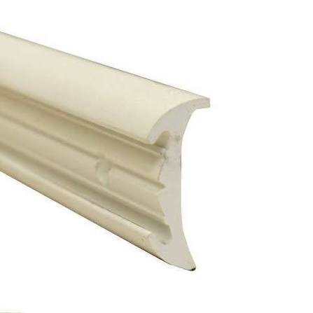 TACO Rigid Vinyl Rub Rail – White, 20 ft., Mid-Size Profile (V219866WHC20D)