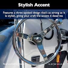 Lewmar SWR 15.5" Stainless Steering Wheel – 316 SS, Deep Dish, Non-Magnetic, 1/2" UNC Nut Set