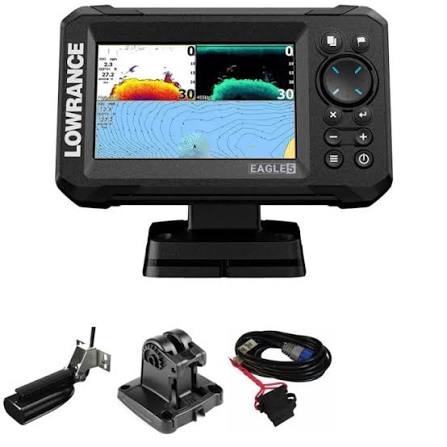 Lowrance Eagle 5 Fish Finder — SplitShot HD with C-MAP US Inland Charts