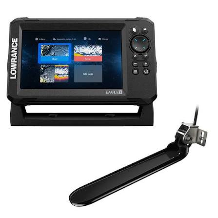 Lowrance Eagle 7 Fish Finder with TripleShot HD Transducer & C-MAP DISCOVER Charts (00016228001)