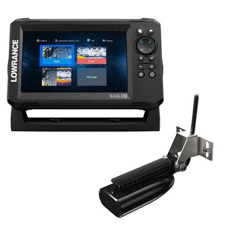 Lowrance Eagle 7 Fish Finder with SplitShot HD Transducer & C-MAP DISCOVER Charts (00016227001)