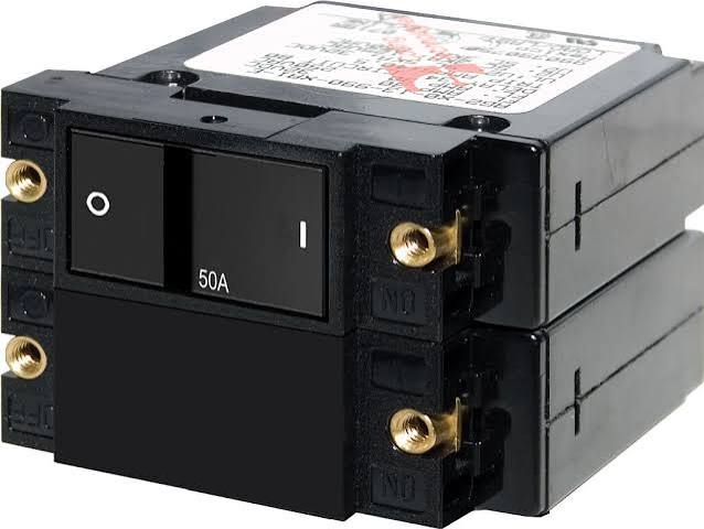Blue Sea Systems Rocker Circuit Breaker Single Pole 50A – BSS-7417