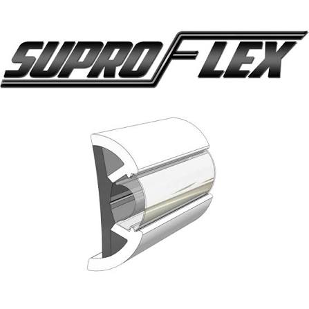 TACO Metals Suproflex Rub Rail Kit – Medium, 60 ft., White/Chrome (V119990WCM602)