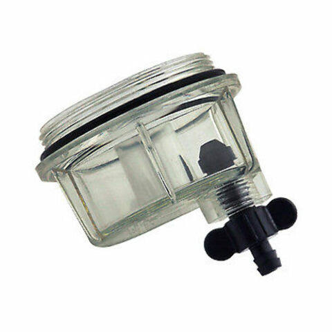 Sierra 18-99201 Clear Replacement Bowl – Racor-Style Spin-On Fuel/Water Separator